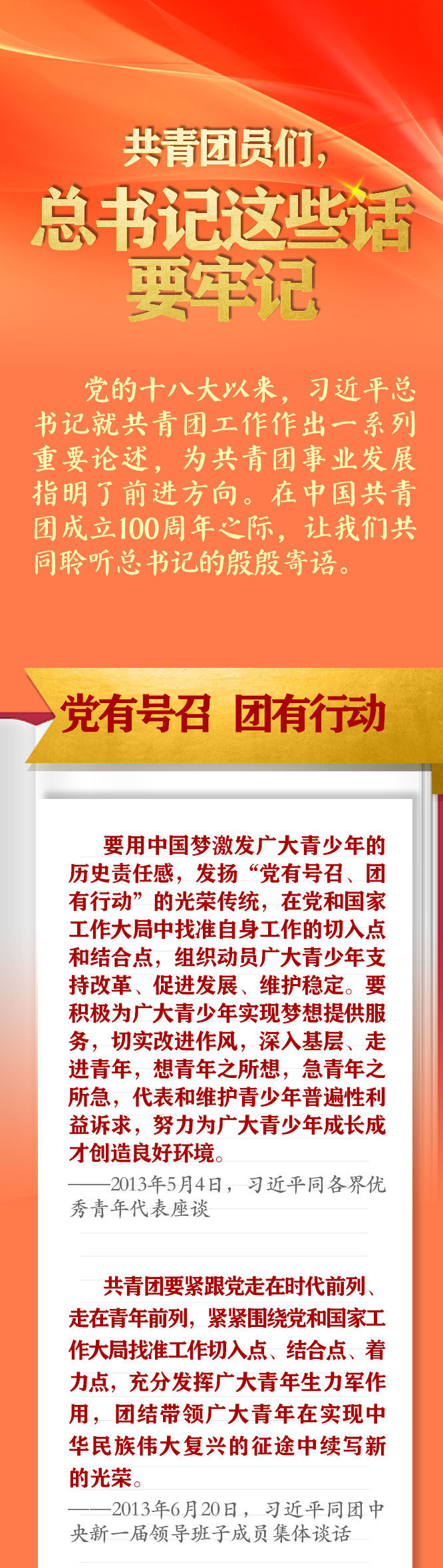 手绘长卷丨共青团员们，总书记这些话要牢记